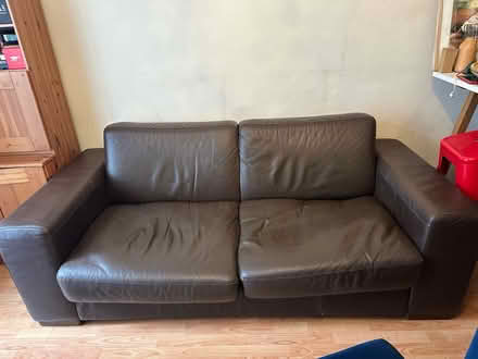 Photo of free Genuine leather sofa bed (NW4) #1