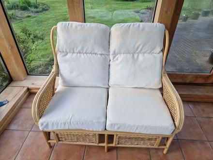 Photo of free Two seater cane settee (Methwold IP26) #1