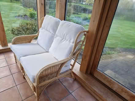 Photo of free Two seater cane settee (Methwold IP26) #2