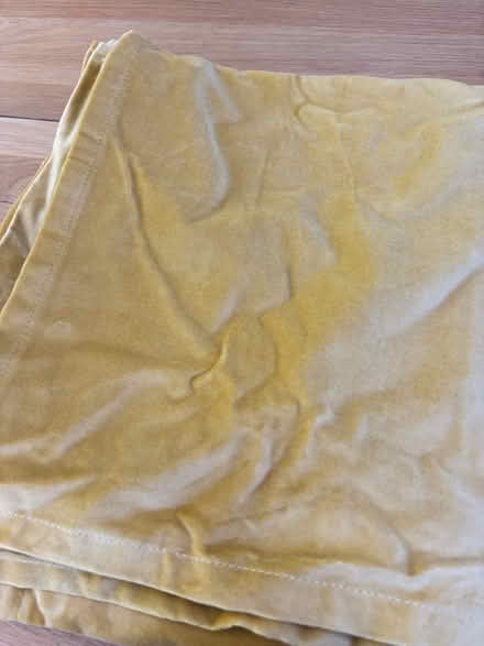 Photo of free Sunny yellow velvet curtain (Didsbury M20) #1