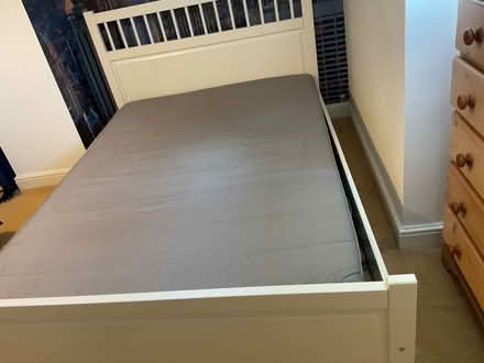 Photo of free IKEA double bed and -if wanted - a double mattress as shown. (Monkston Park MK10) #2