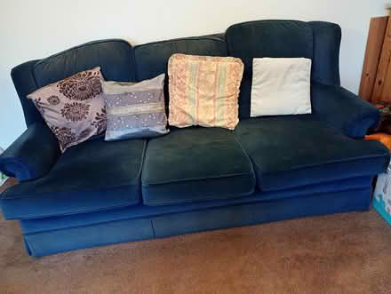 Photo of free Blue Sofa in Good Condition (N20.) #1