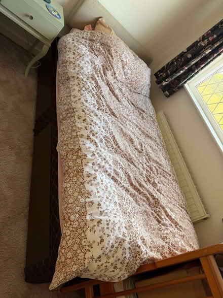 Photo of free Single divan bed with 2 drawers, headboard + mattress (Dutton PR3) #1