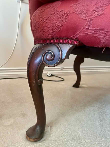 Photo of free Red wing back armchair (Waterlooville PO7) #3