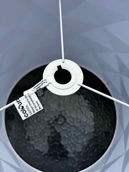 Photo of free White Cotton Faceted Geometric Retro Shade (Sherwood TN2) #2