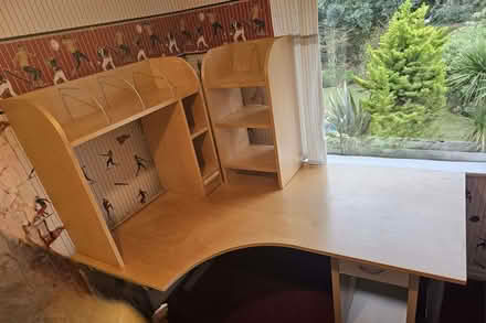 Photo of free Ikea desk with shelving (Oxton CH43) #1