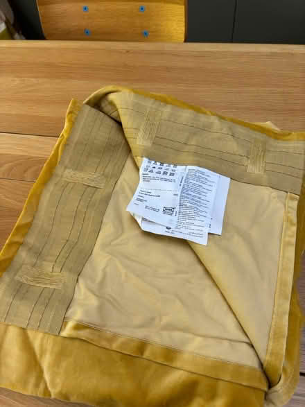 Photo of free Sunny yellow velvet curtain (Didsbury M20) #2