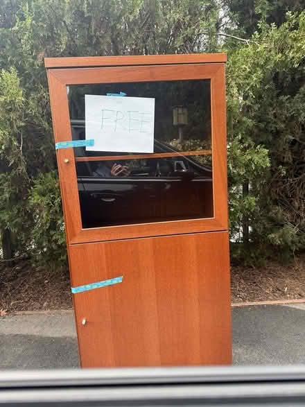 Photo of free Glassed bookcases (2) (Near Woodside High School.) #1