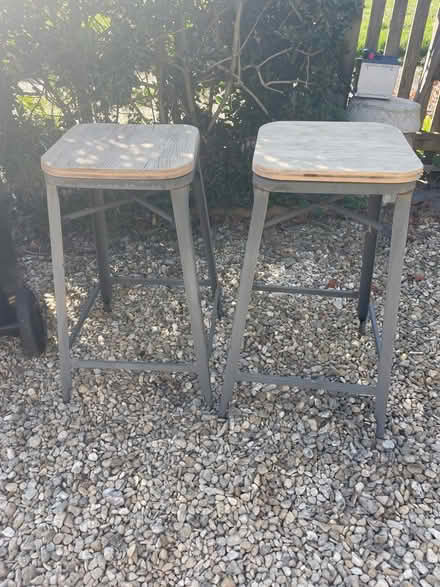 Photo of free Metal and wood stools (OX44 nuneham) #1