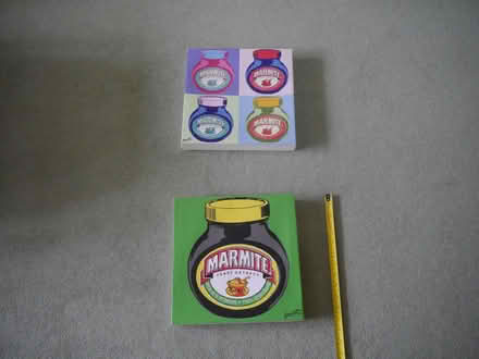 Photo of free 2 x Marmite pictures approx 30 cm square (Purley on Thames RG31) #1