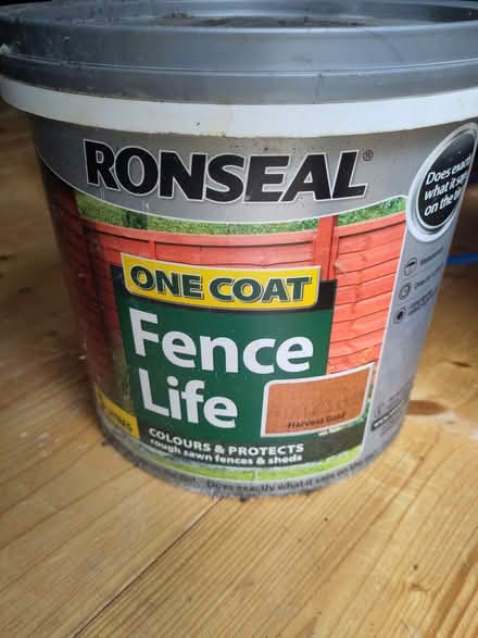 Photo of free Ronseal One Coat Fence Life, Harvest Gold (St Ives PE27) #1