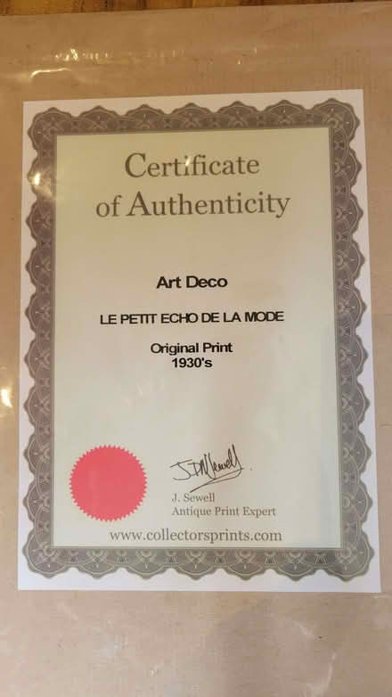 Photo of free Art Deco Fashion Poster "Le Petit Echo de la Mode" (Northcote Road SW11) #2