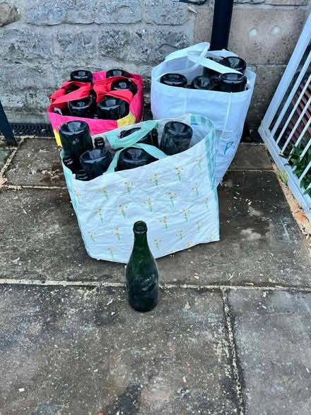 Photo of free Heavy duty Champagne bottles (Stoke st Michael BA3 5) #1