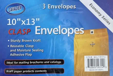 Photo of free 10"x13" Clasp Envelopes (Upper West Side) #2