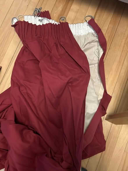 Photo of free Burgundy heavy cotton fabric/curtai (Downtown Ottawa - canal/Elgin) #1