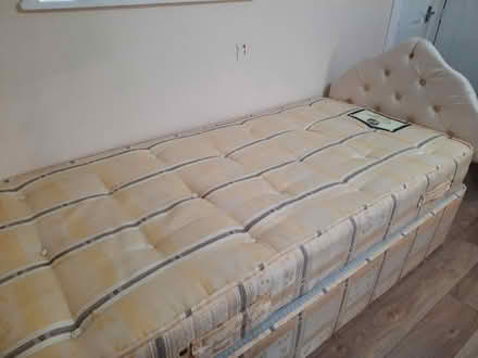 Photo of free Single divan bed,mattress and headboard (Chadwell Heath RM6) #1