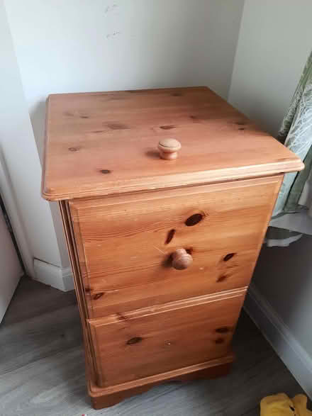 Photo of free Wood Filing Cabinet/Storage Inc hanging files/plastic topper (Swindon SN1) #2