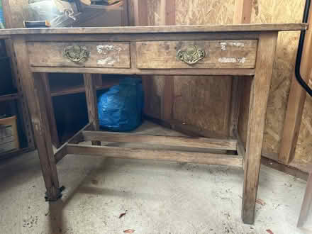 Photo of free Garden shed storage x 2/old table (Fintry G63) #2