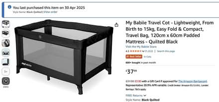 Photo of free travel cot/"pack and play" (Chesham HP5) #1