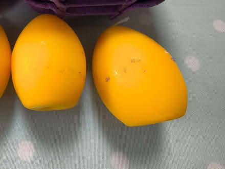 Photo of free Unused, old, egg-shaped yellow candles. Easter. (Risinghurst OX3) #3