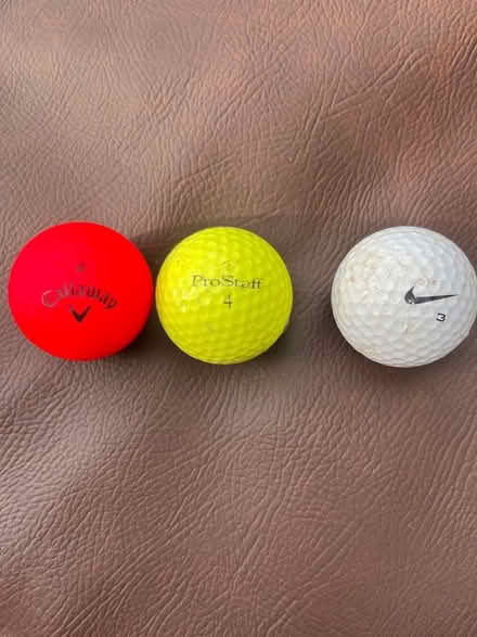 Photo of free Three golf balls (Barnard's Green WR14) #1