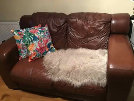 Photo of free leather sofa (Broadwater BN14) #1