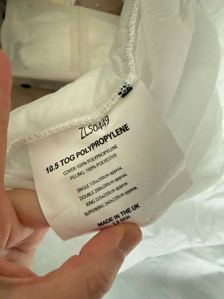 Photo of free 10.5 tog duvet king size (CR0) #1
