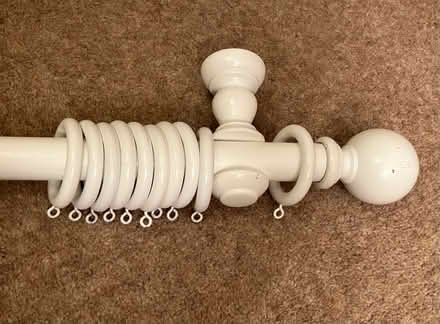 Photo of free White wooden curtain pole (Hitchin SG4 7SN) #2
