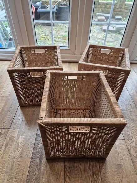 Photo of free Ikea Branas wicker storage baskets (Perry Vale SE23) #1