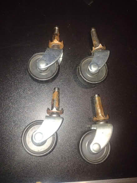 Photo of free table castor wheels vintage (dyce aberdeen) #1