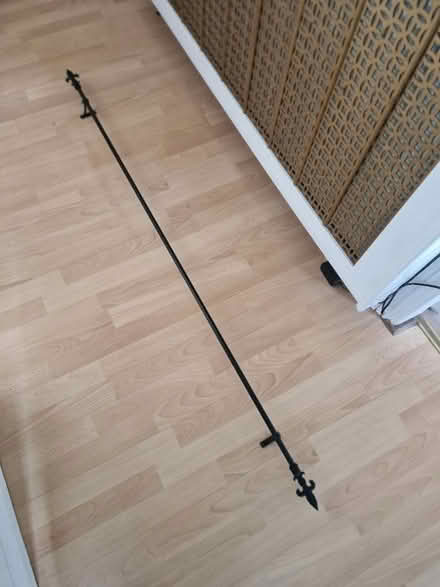 Photo of free 170cm black metal curtain pole (Whitnash CV31 2) #2