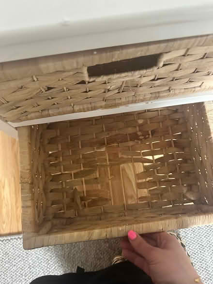 Photo of love! White unit with wicker drawers (Wickford SS11) #4