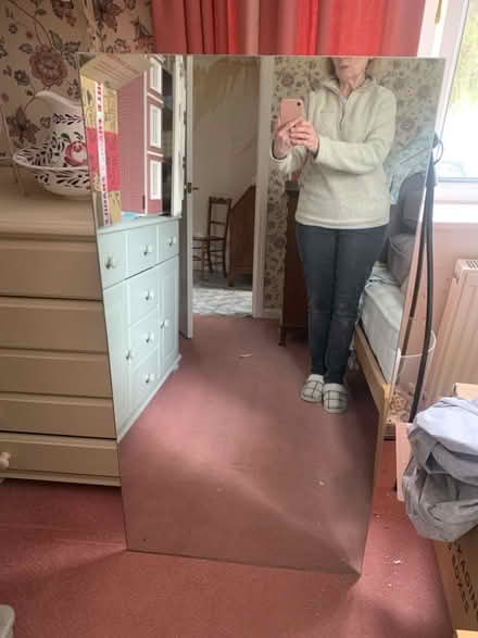 Photo of free Large frameless wall mirror (Baslow DE45) #1