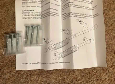 Photo of free White wooden curtain pole (Hitchin SG4 7SN) #3