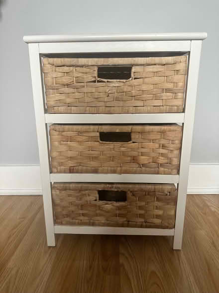 Photo of love! White unit with wicker drawers (Wickford SS11) #1
