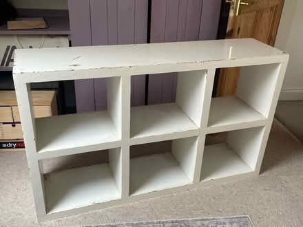 Photo of free White shelving unit (quite heavy) 120cm x 30cm x 72cm (Sonning Common RG4) #1