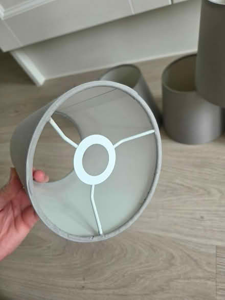 Photo of free 5 grey tapered lampshades (TF5 Admaston) #2