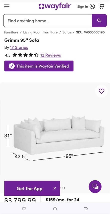 Photo of free Sofa Couch (Broadmor-Broadway) #2