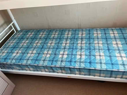 Photo of free Metal frame bunk bed with two mattresses (Tynemouth NE30) #2