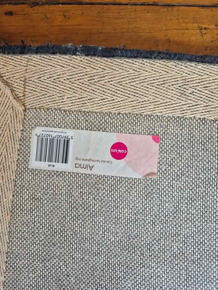 Photo of free Blue 'herringbone' rug (Lordship Estate SG6) #2