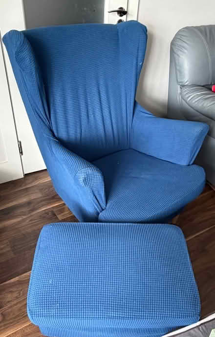Photo of free Wingback chair and ottoman (lucan) #1