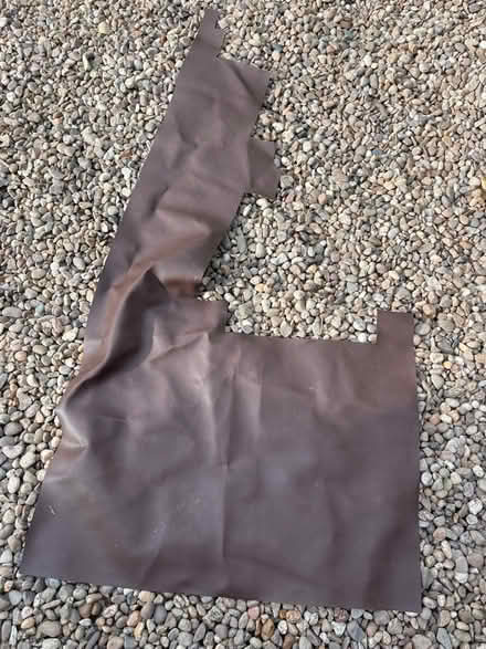 Photo of free Piece of brown leatherette fabric. (Barnard's Green WR14) #1