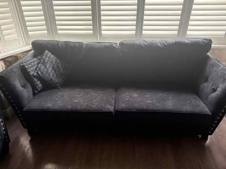 Photo of free Black sofas (Tinshill LS16) #1