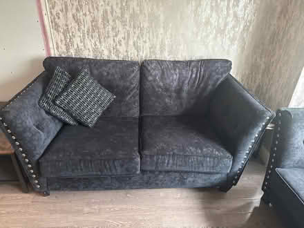 Photo of free Black sofas (Tinshill LS16) #2