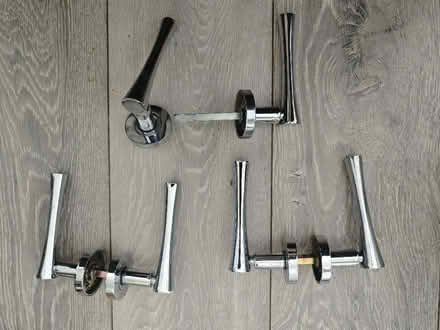 Photo of free 3 pairs of chrome door handles (islington N1) #1