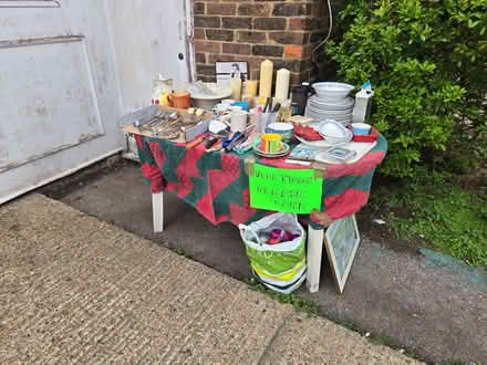 Photo of free A Table full of assorted items (Northcote Road SW11) #1