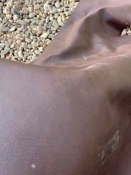 Photo of free Piece of brown leatherette fabric. (Barnard's Green WR14) #2