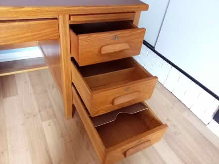Photo of free Large Solid Wood Desk and chair (Sandy Hill) #4