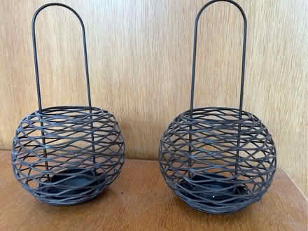 Photo of free Pair of lattice tea light holders (Barkham RG41) #1