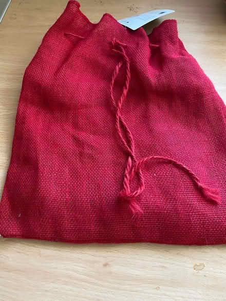 Photo of free Red Hessian Drawstring Bag (Cheltenham Fairview GL52) #1